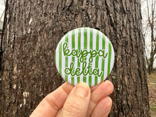 Load image into Gallery viewer, Kappa Delta KD Watercolor Stripes Pin Back Button