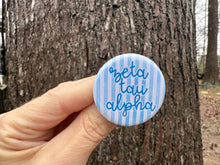 Load image into Gallery viewer, Zeta Tau Alpha ZTA Watercolor Stripes Pin Back Button