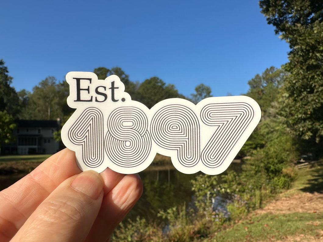 Sticker | Alpha Omicron Pi | AOP D | Est 1897 | Waterproof Vinyl Sticker | Permanent