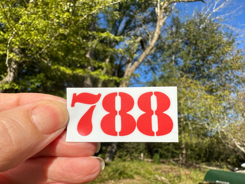 Sticker | #788 GI Joe HISS Tank Number | Waterproof Vinyl Sticker | Permanent