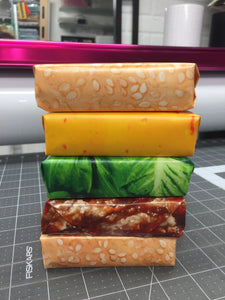 Make a Burger Gift Wrap Printed Wrapping Paper 18 x 24 inches 5 Pack