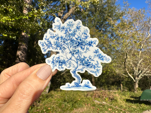 Sticker |  | Toile Japanese Maple Tree | Waterproof Vinyl Sticker | White | Clear | Permanent | Removable | Window Cling | Glitter | Holographic