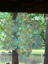 Load image into Gallery viewer, Honeycomb Hexagon Shaped Sun Catcher Window Stickers 3 x 3 inches Set of 7