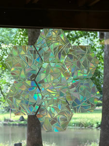 Honeycomb Hexagon Shaped Sun Catcher Window Stickers 3 x 3 inches Set of 7