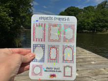 Load image into Gallery viewer, Sticker Sheet | 19F | Set of little planner stickers Coquette Frames 5 X 7