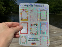 Load image into Gallery viewer, Sticker Sheet | 19F | Set of little planner stickers Coquette Frames 5 X 7