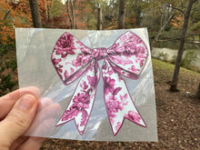 Load image into Gallery viewer, T Shirt Transfer | 47P | Pink Toile Bow | Sublimation, HTV, DTF