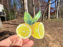 Load image into Gallery viewer, Sticker | Yellow Lemons | Clear Waterproof Vinyl Sticker | Permanent