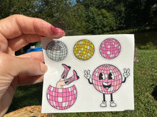 Load image into Gallery viewer, Set of Retro Disco Ball Stickers