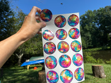 Load image into Gallery viewer, Set of Colorful Disco Ball Stickers