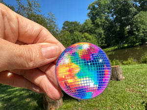 Set of Colorful Disco Ball Stickers