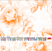 Load image into Gallery viewer, Printed Vinyl &amp; HTV Orange Toile K Patterns 12 x 12 inch sheet