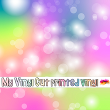 Load image into Gallery viewer, Printed Vinyl | Unicorn Pastel Bokeh L | Permanent Removable Adhesive | Permanent Glitter Adhesive | HTV | Glitter HTV | 12 x 12 inches | ONE Sheet