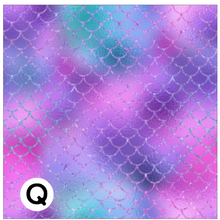 Load image into Gallery viewer, Printed Vinyl &amp; HTV MERMAID SCALES Pattern 12 x 12 inch sheet