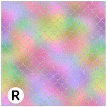 Load image into Gallery viewer, Printed Vinyl &amp; HTV MERMAID SCALES Pattern 12 x 12 inch sheet