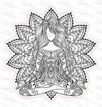 Load image into Gallery viewer, Sticker | 6I | Mandala | Waterproof Vinyl Sticker | White | Clear | Permanent | Removable | Window Cling | Glitter | Holographic