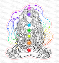 Load image into Gallery viewer, Sticker | 6L | Mandala | Waterproof Vinyl Sticker | White | Clear | Permanent | Removable | Window Cling | Glitter | Holographic
