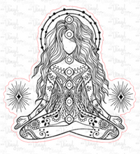 Load image into Gallery viewer, Sticker | 6M | Mandala | Waterproof Vinyl Sticker | White | Clear | Permanent | Removable | Window Cling | Glitter | Holographic