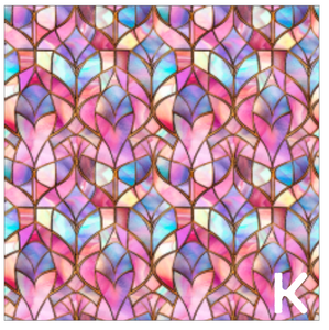 Printed Vinyl & HTV Pink and Purple Stained Glass Windows Patterns 12 x 12 inch sheet