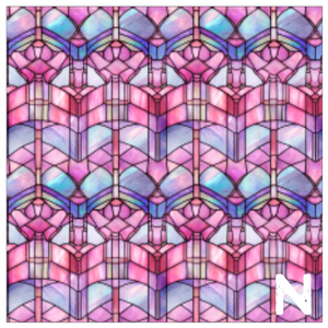 Printed Vinyl & HTV Pink and Purple Stained Glass Windows Patterns 12 x 12 inch sheet