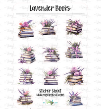 Load image into Gallery viewer, Sticker Sheet 91 Set of little planner stickers Lavender Books