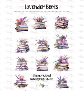Sticker Sheet 91 Set of little planner stickers Lavender Books