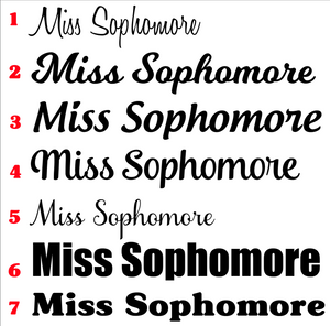 Homecoming Sash Group Sash Customized