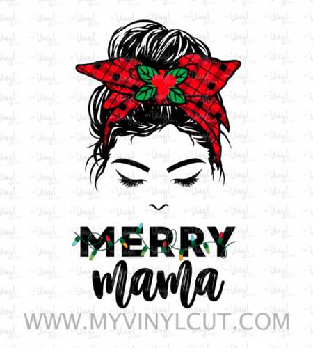 UV DTF Decal 26D Merry Mama 3 1/2 inches tall or wide