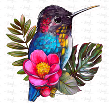 Load image into Gallery viewer, Sticker | 38H | Hummingbird | Waterproof Vinyl Sticker | White | Clear | Permanent | Removable | Window Cling | Glitter | Holographic
