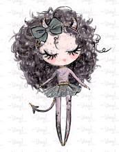 Load image into Gallery viewer, Sticker | 20D1 | Halloween Girl | Waterproof Vinyl Sticker | White | Clear | Permanent | Removable | Window Cling | Glitter | Holographic