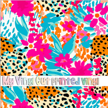 Load image into Gallery viewer, Printed Vinyl &amp; HTV Animal Print Floral M Pattern 12 x 12 inch sheet