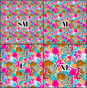 Printed Vinyl & HTV Animal Print Floral M Pattern 12 x 12 inch sheet