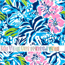 Load image into Gallery viewer, Printed Vinyl &amp; HTV Animal Print Floral R Pattern 12 x 12 inch sheet