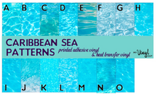 Load image into Gallery viewer, Printed Vinyl &amp; HTV Caribbean Sea Patterns 9 x 12 inch sheet