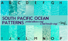 Load image into Gallery viewer, Printed Vinyl &amp; HTV South Pacific Ocean Patterns 9 x 12 inch sheet