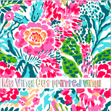 Load image into Gallery viewer, Printed Vinyl &amp; HTV Animal Print Floral C Pattern 12 x 12 inch sheet