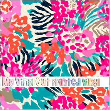 Load image into Gallery viewer, Printed Vinyl &amp; HTV Animal Print Floral D Pattern 12 x 12 inch sheet