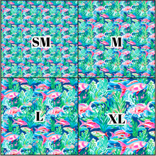 Load image into Gallery viewer, Printed Vinyl &amp; HTV Preppy Fish C Pattern 12 x 12 inch sheet