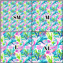 Load image into Gallery viewer, Printed Vinyl &amp; HTV Preppy Fish G Pattern 12 x 12 inch sheet