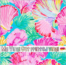 Load image into Gallery viewer, Printed Vinyl &amp; HTV Preppy Vacation C Pattern 12 x 12 inch sheet