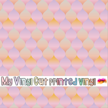 Load image into Gallery viewer, Printed Vinyl HTV &amp; Waterslide Pink and Orange Geo Pattern 12 x 12 inch sheet