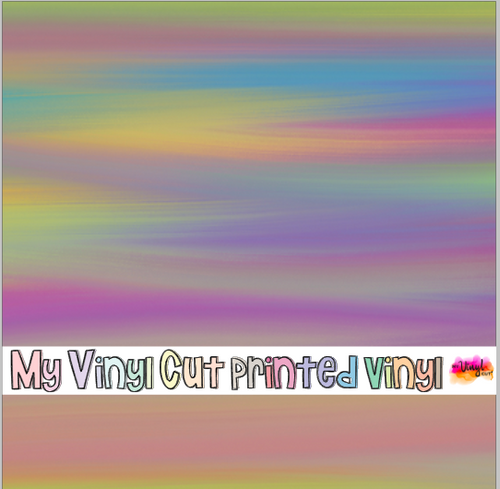 Printed Vinyl HTV & Waterslide Gradient Pattern 12 x 12 inch sheet