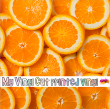 Load image into Gallery viewer, Printed Vinyl HTV &amp; Waterslide Realistic Oranges Pattern 12 x 8 inch sheet