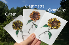 Load image into Gallery viewer, Sticker | 17N | You Are My Sunshine Sunflower | Waterproof Vinyl Sticker | Permanent