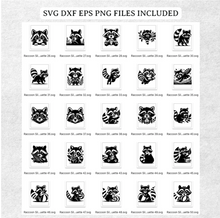 Load image into Gallery viewer, Raccoon SVG Bundle