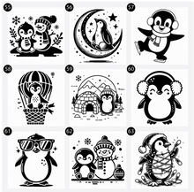 Load image into Gallery viewer, Penguin SVG Bundle