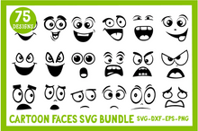 Load image into Gallery viewer, Cartoon Faces SVG Bundle