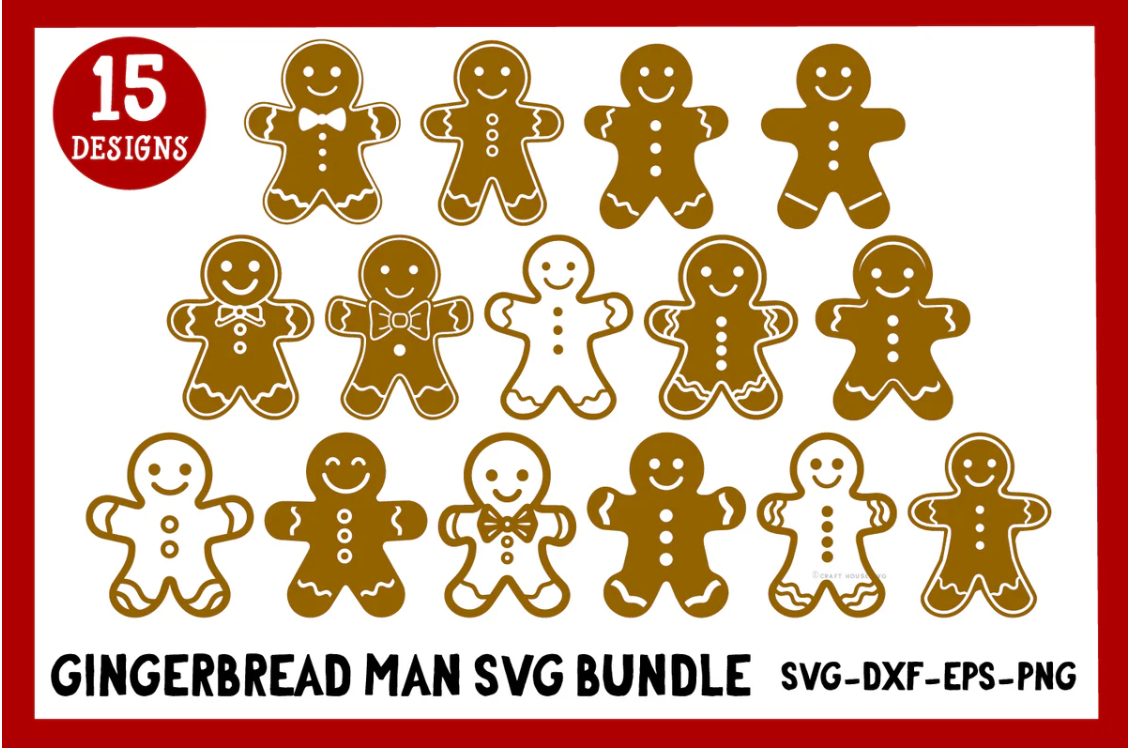 Gingerbread Man SVG Bundle – MY VINYL CUT