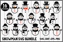 Load image into Gallery viewer, Snowman SVG Bundle