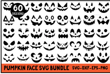 Load image into Gallery viewer, Pumpkin Face SVG Bundle